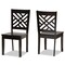 Baxton Studio Caron Modern and Contemporary Transitional Dark Brown Finished Wood 2-Piece Dining Chair Set 180-11430-Zoro - alternate 1